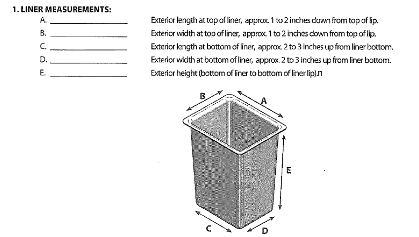 How to Measure Bucket Liners